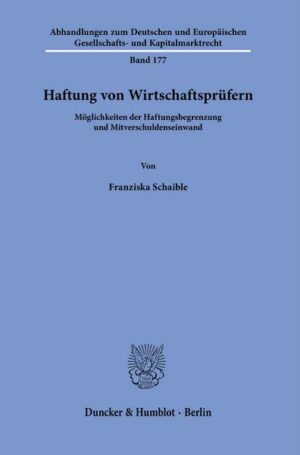 Haftung von Wirtschaftsprüfern.