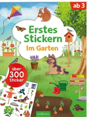 Erstes Stickern – Im Garten
