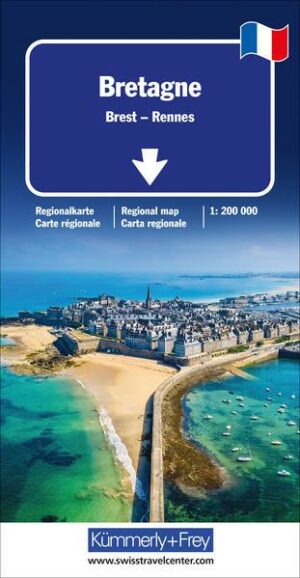 Bretagne Regionalkarte 1: 200 000