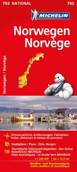 Michelin Nationalkarte Norwegen 1 : 1.250 000
