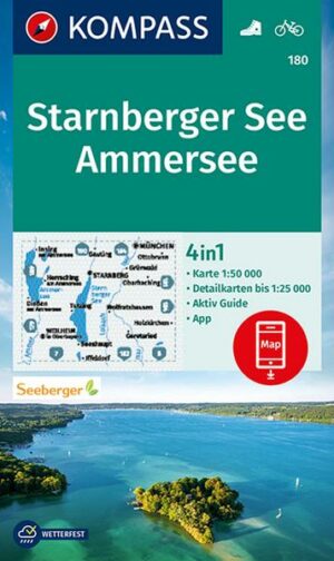 KOMPASS Wanderkarte 180 Starnberger See