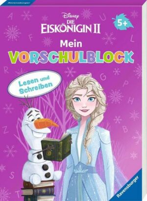 Disney Die Eiskönigin 2 Mein Vorschulblock Lesen und Schreiben