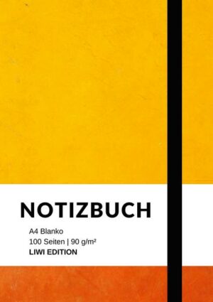 Notizbuch A4 blanko - 100 Seiten 90g/m² - Soft Cover -