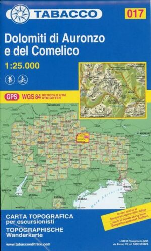 Tabacco Wandern 1 : 25 000 Dolimiti di Auronzo e del Comelico