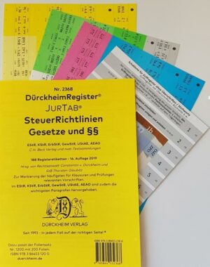 DürckheimRegister® STEUERRICHTLINIEN 2022 Gesetze und §§