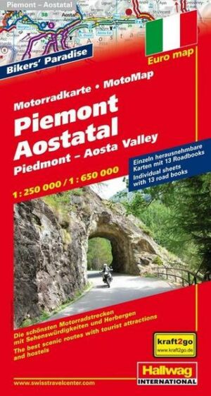 Piemont / Aostatal Motorradkarte