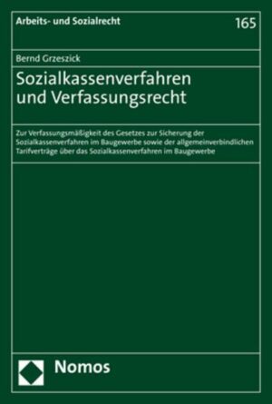 Sozialkassenverfahren und Verfassungsrecht