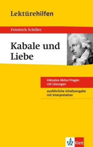 Klett Lektürehilfen Friedrich Schiller