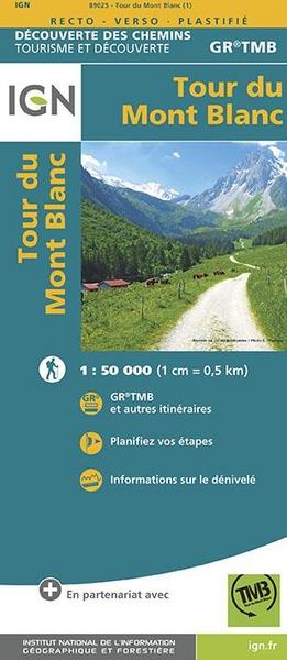 Tour du Mont Blanc 1:50 000