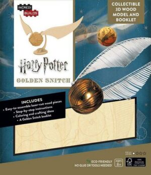 Incredibuilds: Harry Potter: Golden Snitch 3D Wood Model and Booklet