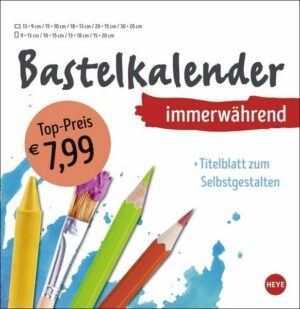 Bastelkalender immerwährend weiß groß