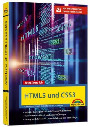 HTML5 und CSS3 - Start ohne Vorwissen - mit umfangeichen Download Material