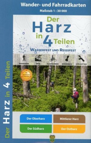 Der Harz in Wander- und Fahrradkartenset 1 : 30 000