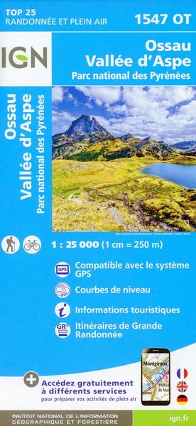 Ossau D'Aspe Parc National des Pyrenees 1:25 000