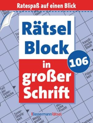 Rätselblock in großer Schrift 106