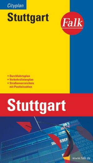 Falk Cityplan Stuttgart 1 : 20 000