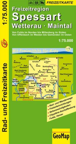 Freizeitregion Spessart 1 : 75 000. Rad- und Freizeitkarte