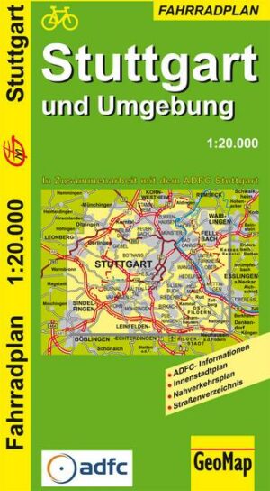 GeoMap Fahrradplan Stuttgart und Umgebung