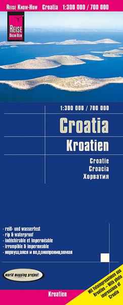 Reise Know-How Landkarte Kroatien / Croatia (1:300.000 / 700.000)