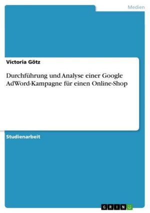 Durchführung und Analyse einer Google AdWord-Kampagne für einen Online-Shop