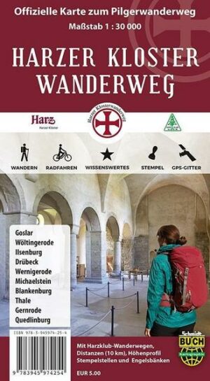Harzer Kloster-Wanderweg 1:30 000