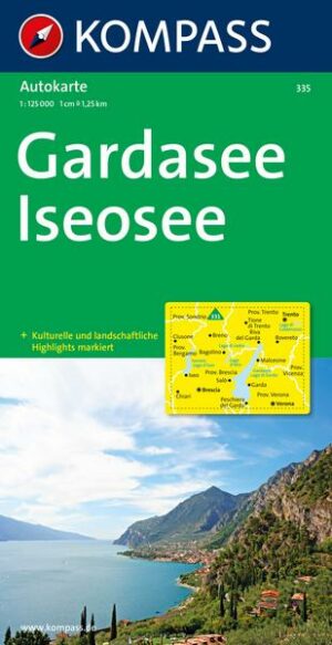 KOMPASS Autokarte Gardasee - Iseosee