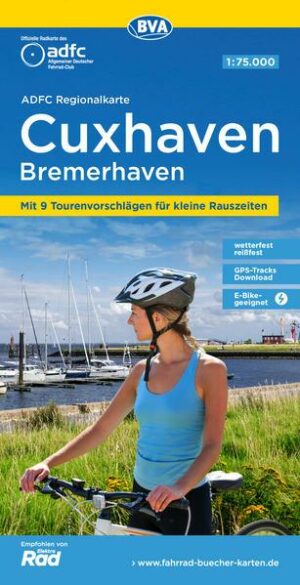 ADFC Regionalkarte Cuxhaven Bremerhaven mit Tourenvorschlägen