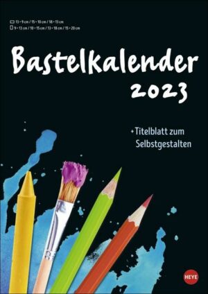 Bastelkalender schwarz A4 2023