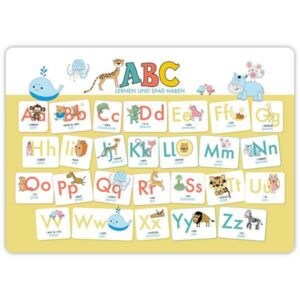 Hochwertiges ABC-Mini-Lernposter der Tiere (32