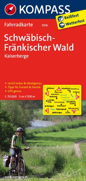 KOMPASS Fahrradkarte Schwäbisch-Fränkischer Wald - Kaiserberge