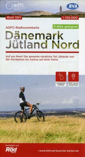 ADFC-Radtourenkarte DK1 Dänemark/Jütland Nord