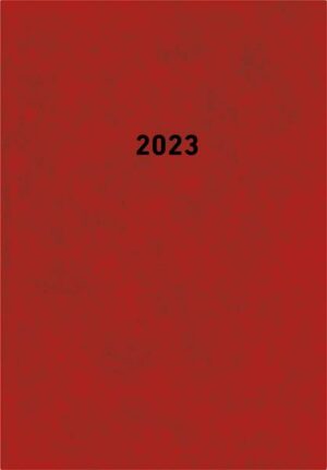 Buchkalender rot 2023 - Bürokalender 14