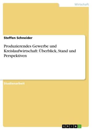 Produzierendes Gewerbe und Kreislaufwirtschaft: Überblick