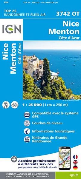 Nice - Menton - Côte d'Azur 1:25 000