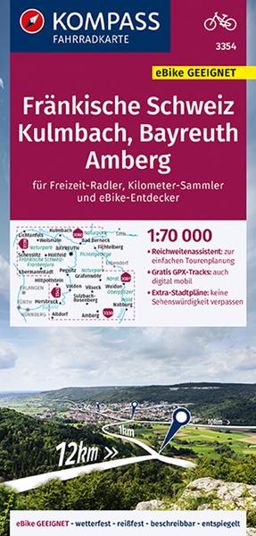 KOMPASS Fahrradkarte 3354 Fränkische Schweiz