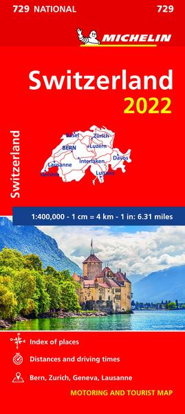 Switzerland 2022 - Michelin National Map 729