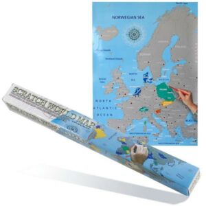 Landkarte zum Freirubbeln Europa. Format 45 x 70 cm