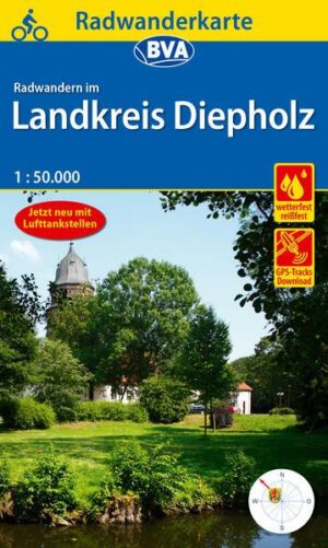 Radwanderkarte BVA Radwandern im Landkreis Diepholz 1:50.000