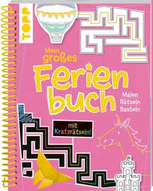 Mein großes Ferienbuch mit Kratzrätseln! (Pink)