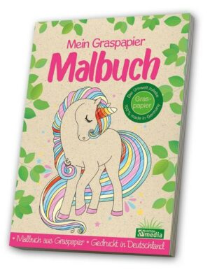 Malbuch Graspapier. Einhorn