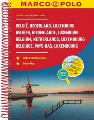 MARCO POLO ReiseAtlas Benelux 1:200 000 (Belgien