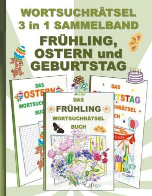 Wortsuchrätsel 3 in 1 Sammelband Frühling