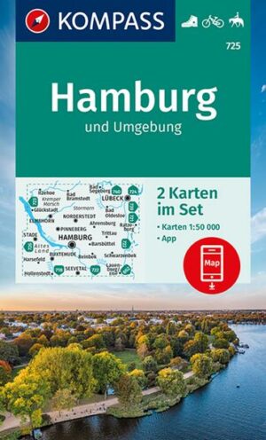 KOMPASS Wanderkarte 725 Hamburg und Umgebung