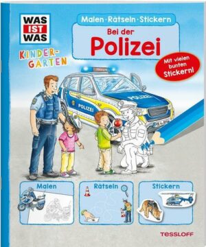 WAS IST WAS Kindergarten Malen Rätseln Stickern Bei der Polizei