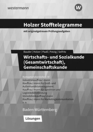 Holzer Stofftelegramme - Wirtschafts- und Sozialkunde (Gesamtwirtschaft)