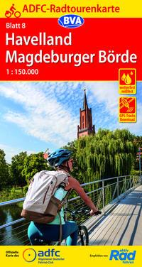 ADFC-Radtourenkarte 8 Havelland Magdeburger Börde 1:150.000