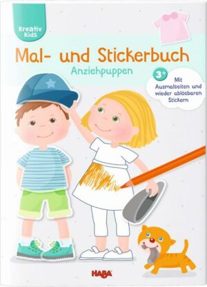 Mal- und Stickerbuch Anziehpuppen