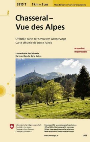 Swisstopo 1 : 33 333 Chasseral - Vue des Alpes