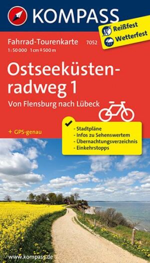KOMPASS Fahrrad-Tourenkarte Ostseeküstenradweg 1