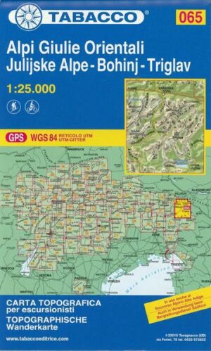 Tabacco Wandern 1 : 25 000  Alpi Giulie Orientali-Bohinj-Triglav